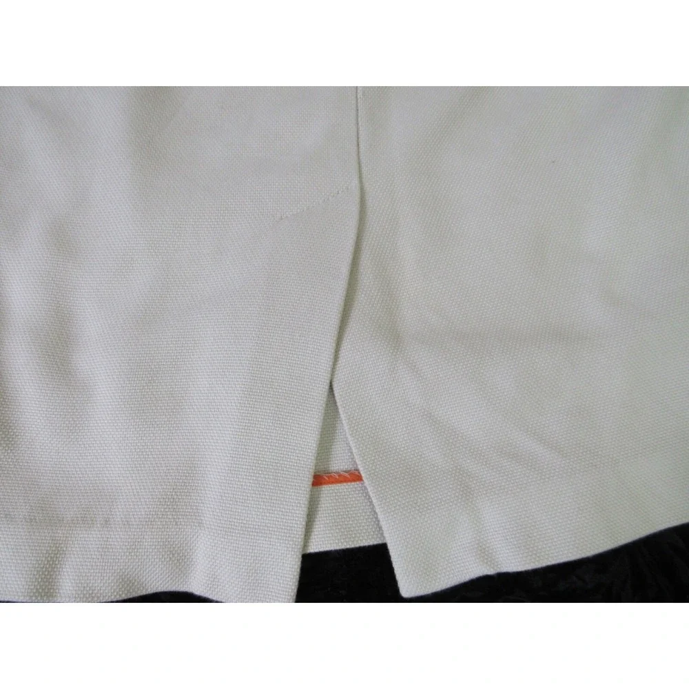 TORY BURCH Neutral Beige Woven Professional Beaded Stitched Pocket Skirt‎ Sz 10